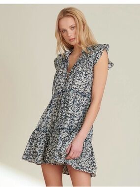 Veronica Beard zee white/navy dress